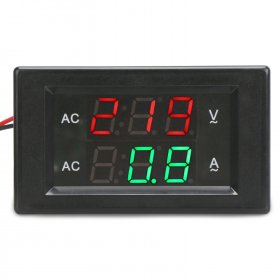 Tester AC 60~300V/50A Led Dual Display Voltage/Current Meter AC 110V 220V 380V Voltmeter Ammeter 2in1 Digital Multimeter + Current Transformer